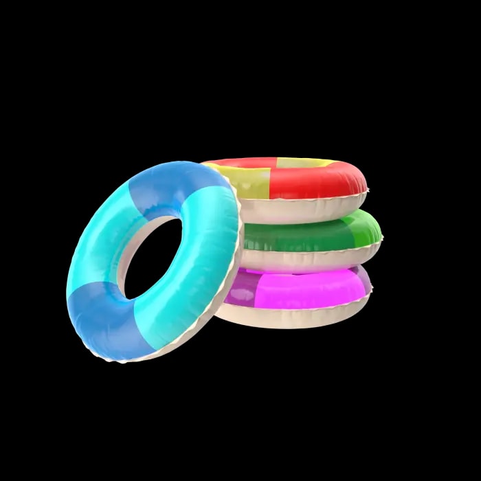Colorful swim rings