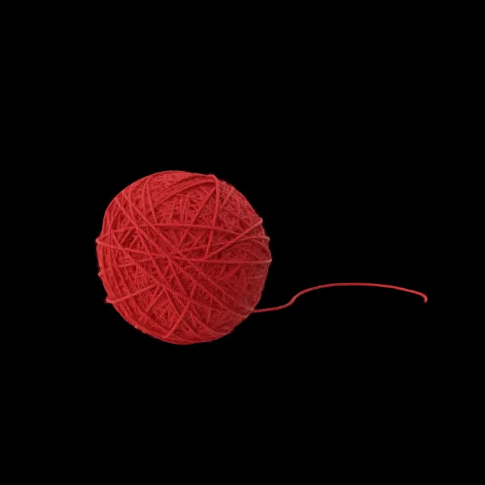A red ball of wool
